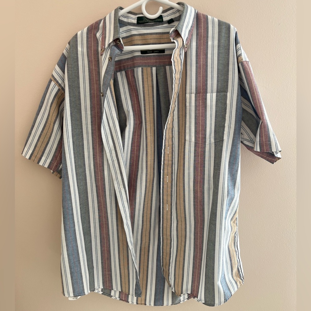 Vintage Men’s Short Sleeve Button Up Large